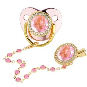Pink Bling pacifier set